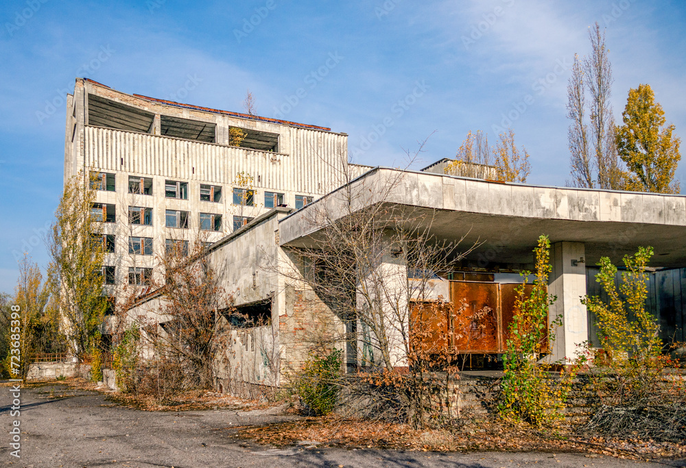 old abandoned hotel in the empty city of Chernobyl without people old abandoned hotel in the empty city of Chernobyl without people