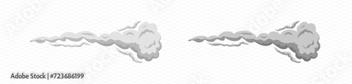 Smoke cartoon vector wind puff . Comic smoke speed puff