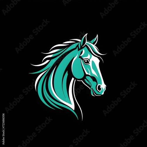 Flat Vector Horse Logo Design © Zain_Ul_Abidin