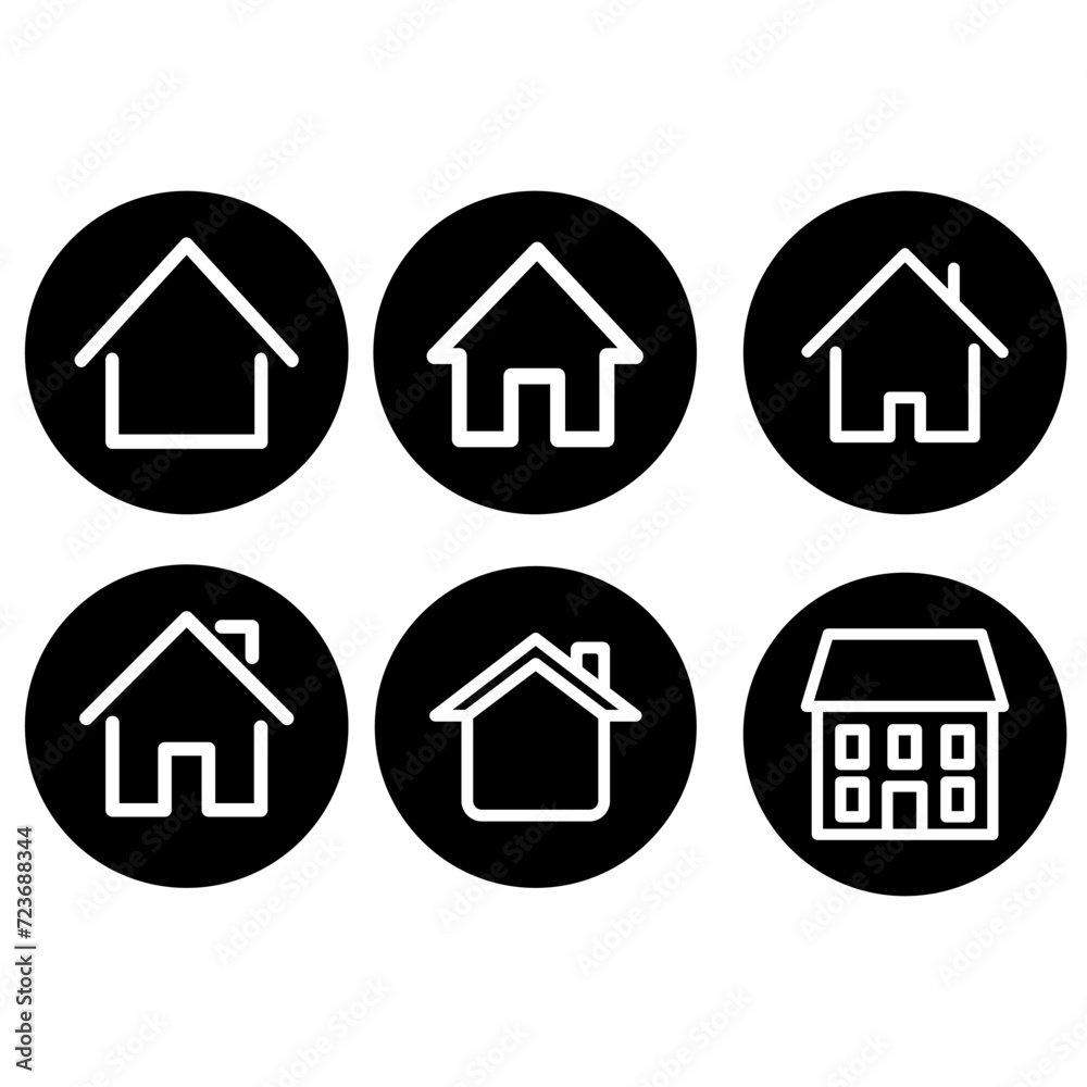 Homepage icon vector set. House illustration sign collection. Home symbol. Building logo. Homepage icon vector set. House illustration sign collection. Home symbol. Building logo.