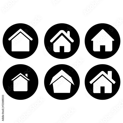 Homepage icon vector set. House illustration sign collection. Home symbol. Building logo.