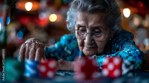 betting elderly woman