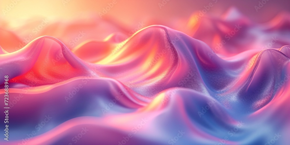 Obraz premium Pink Waves Generative AI