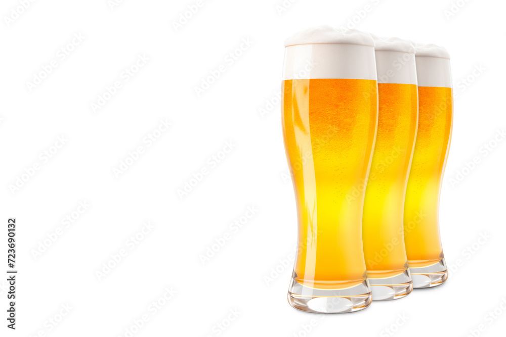 Set of Beer glasses on a white background. Mugs with drink like Ipa, Pale Ale, Pilsner, Porter or Stout Set of Beer glasses on a white background. Mugs with drink like Ipa, Pale Ale, Pilsner, Porter or Stout
