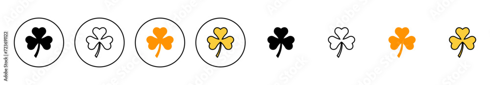 Clover icon set vector. clover sign and symbol. four leaf clover icon. Clover icon set vector. clover sign and symbol. four leaf clover icon.