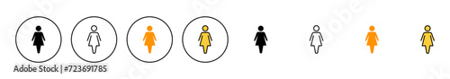 Female icon set vector. woman sign and symbol