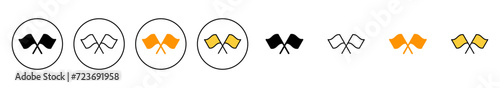 Flag icon set vector. Gps location pin map. Location marker symbol.