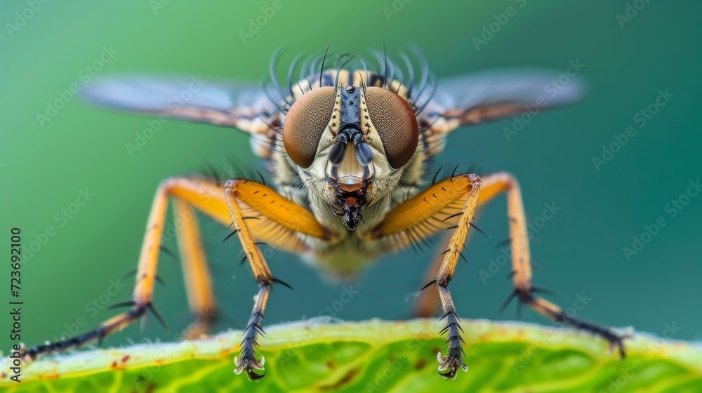 Macro Close up of House fly. Macro Close up of House fly.
