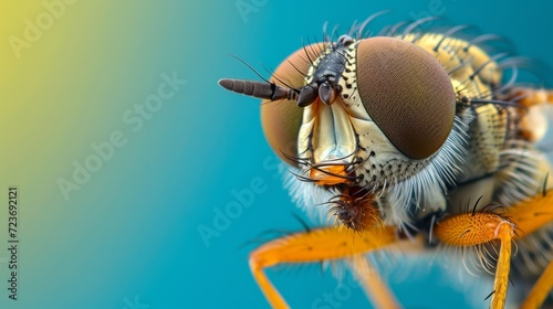 Macro Close up of House fly. © PaulShlykov