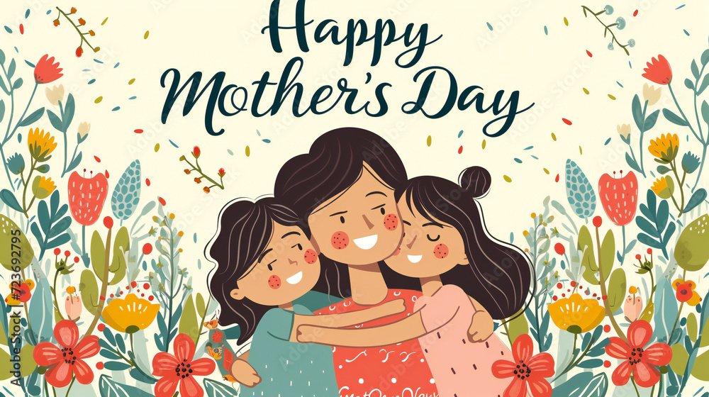 Mother's day greeting card. Mother's day greeting card.