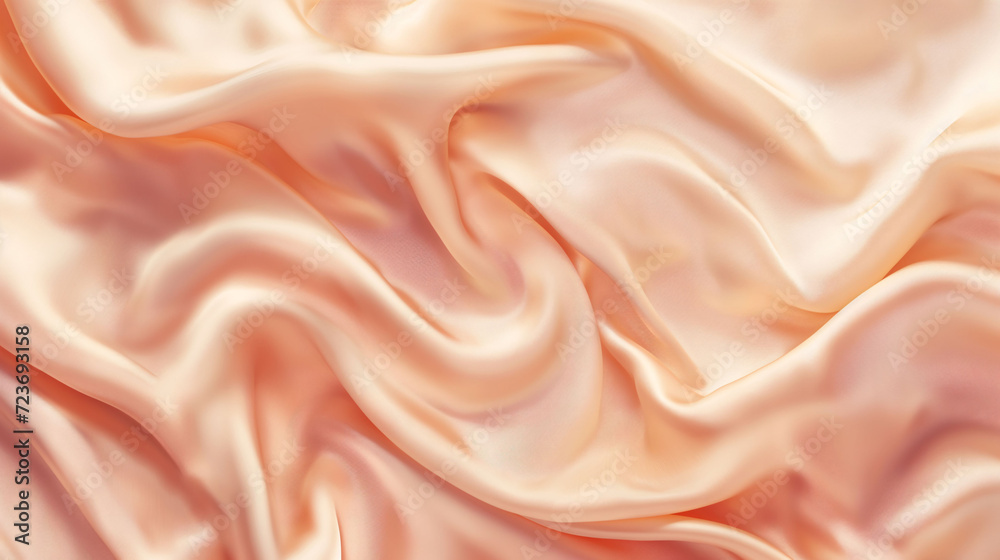 Beautiful background luxury cloth, soft silk with drapery and wavy folds of peach fuzz smooth color. Beautiful background luxury cloth, soft silk with drapery and wavy folds of peach fuzz smooth color.