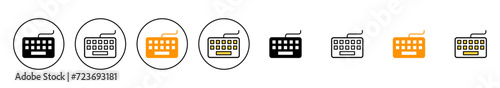 Keyboard icon set vector. keyboard sign and symbol photo