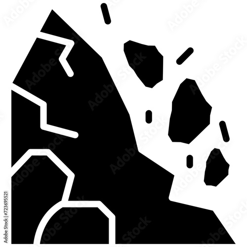 Rock Sliding Icon