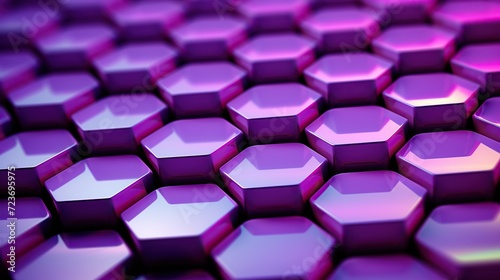 purple hexagon wallpaper. Digital concept  illustration painting.