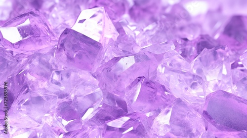 purple crystals on a purple background. Digital concept, illustration painting.