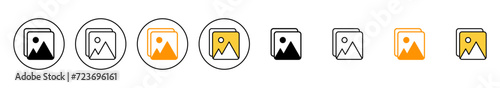 Picture icon set vector. photo gallery sign and symbol. image icon