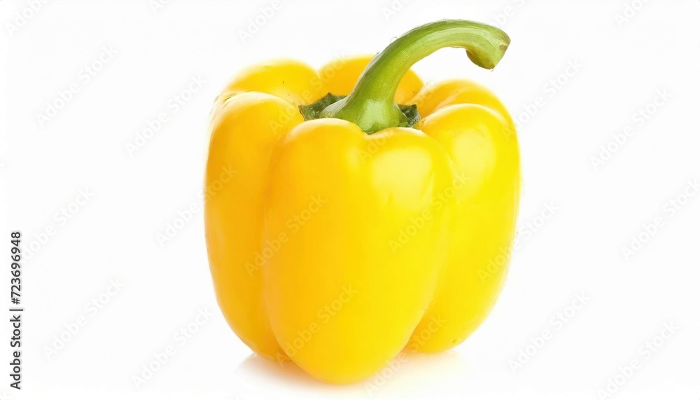 Ripe yellow bell pepper isolated on white background Ripe yellow bell pepper isolated on white background