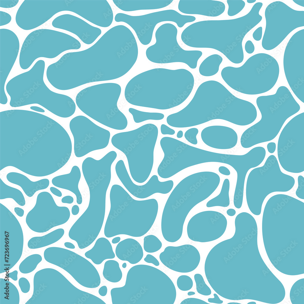 Abstract seamless pattern vector. Simple and minimal wallpaper. Blue shapeless ornament on white background. Wave and foam on beach. Abstract seamless pattern vector. Simple and minimal wallpaper. Blue shapeless ornament on white background. Wave and foam on beach.
