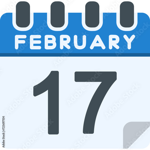 17 February Vector Icon Design