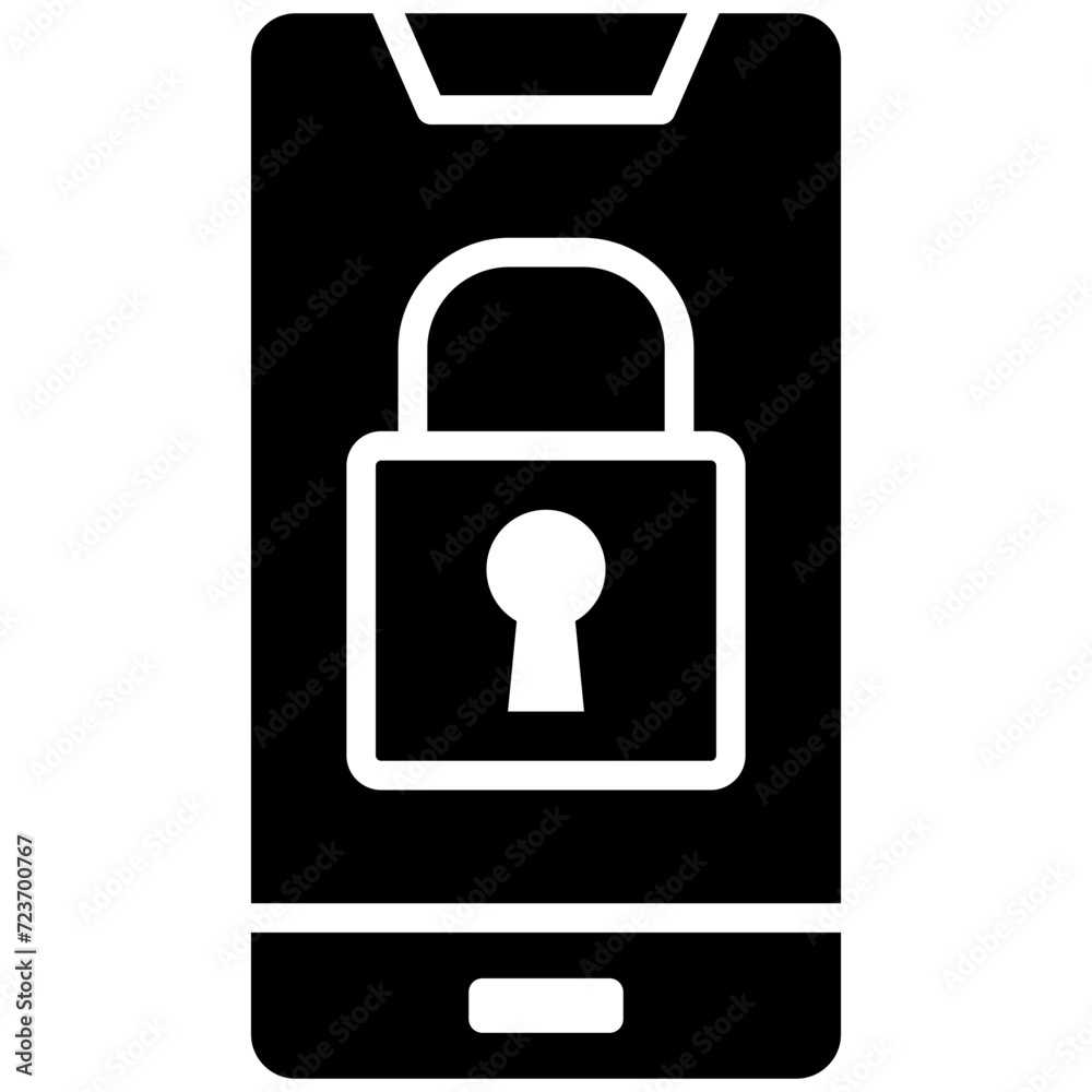 Mobile Security Icon Mobile Security Icon