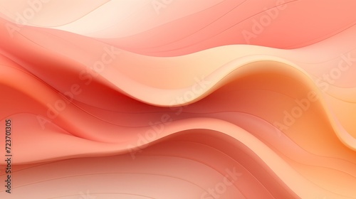 Abstract wavy pattern in peach shades, monochrome background