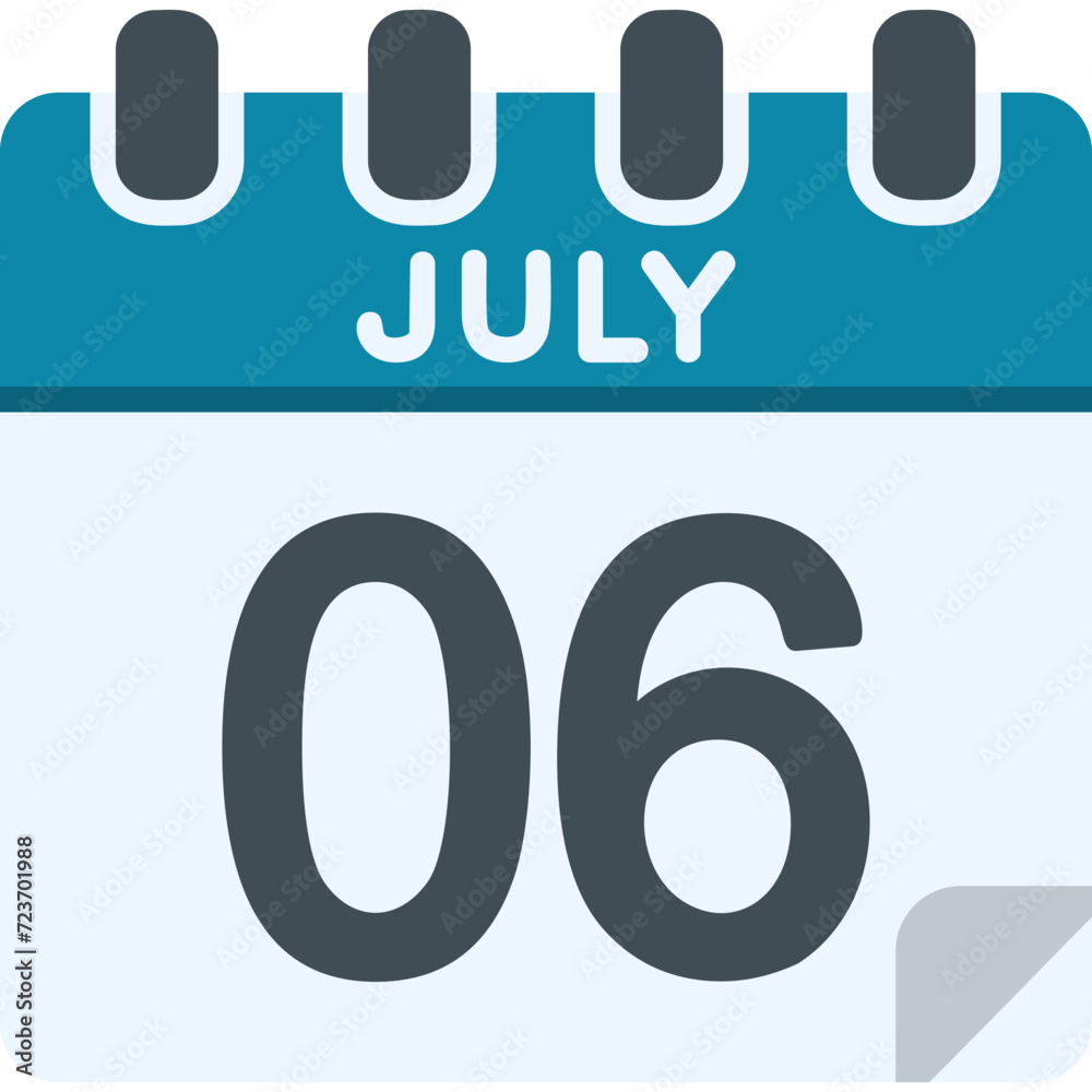 6 July Vector Icon Design 6 July Vector Icon Design