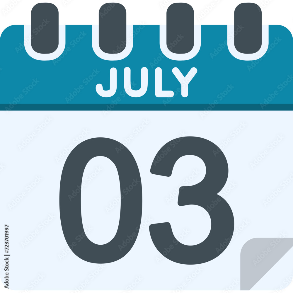 3 July Vector Icon Design