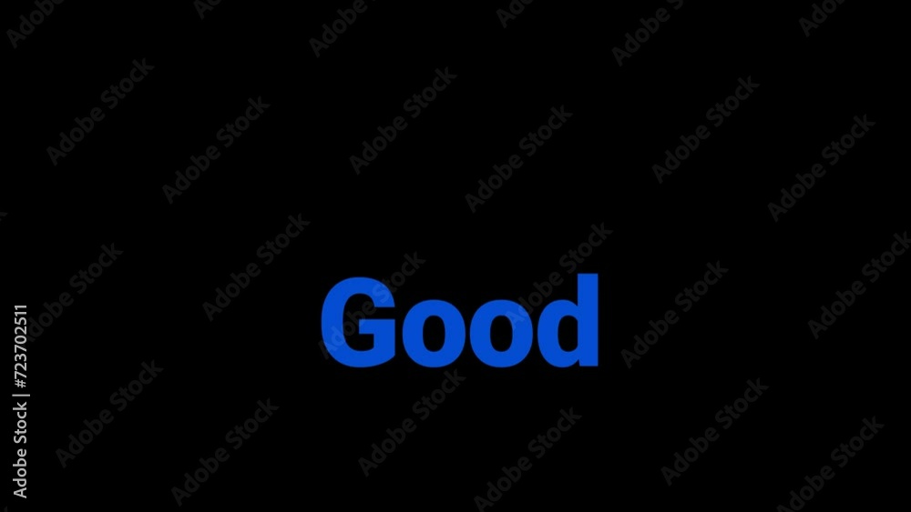 Good text Animation with transparent background