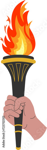 The torch in the hand