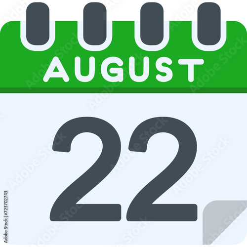 22 August Vector Icon Design