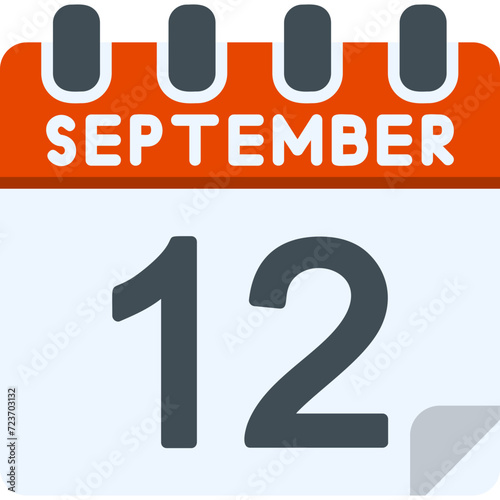 12 September Vector Icon Design