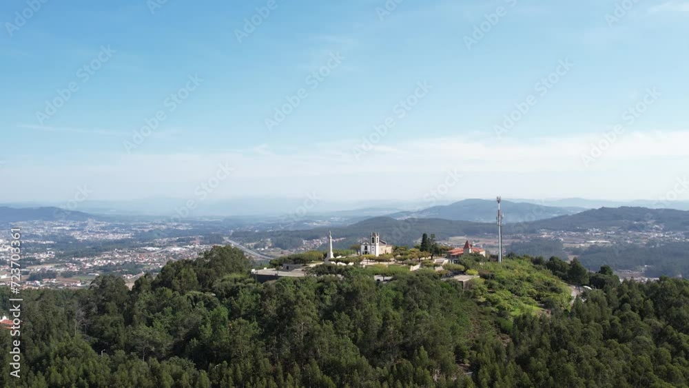 Scenic View of Monte da Franqueira in Barcelos, Portugal - aerial Scenic View of Monte da Franqueira in Barcelos, Portugal - aerial
