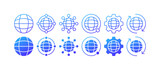 Network icons set. Flat style. Vector icons