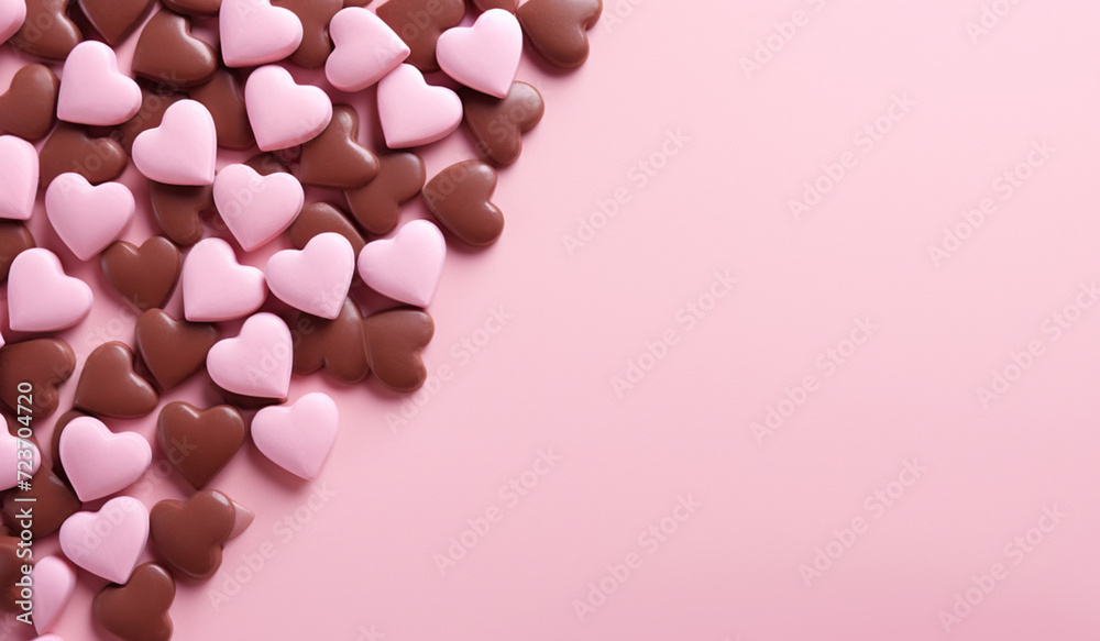 illustration valentine day chocolate pink background decoration_36