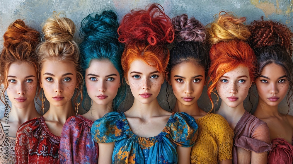 Colorful Hair Trends: A Monthly Celebration of Diverse Styles Generative AI