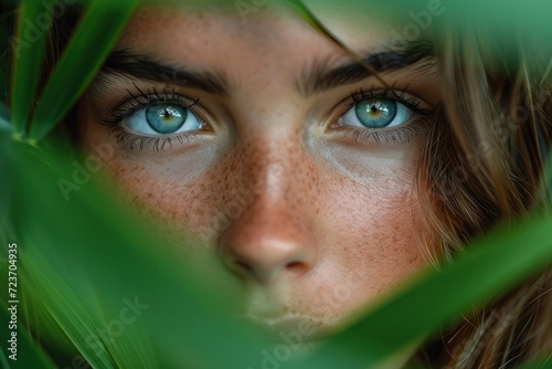 Close-up natural portrait of a young woman model © alas_spb