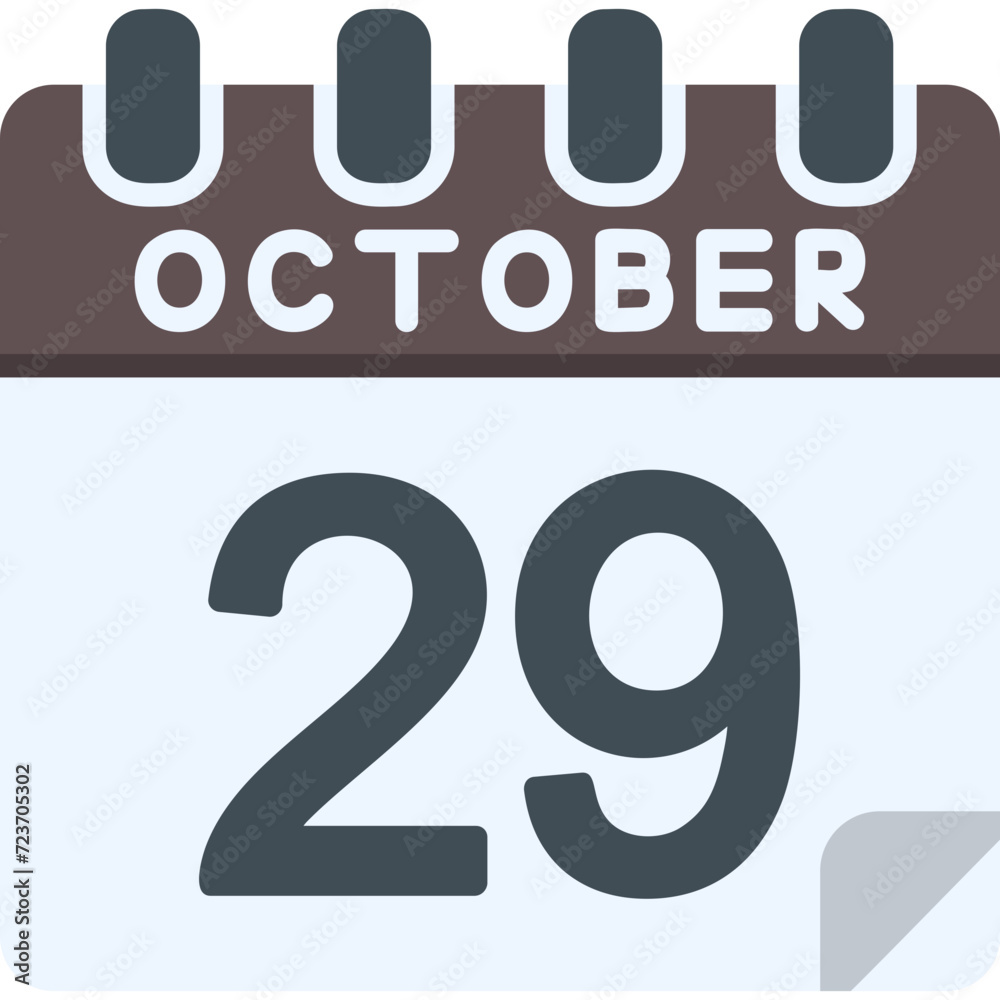 29 October Vector Icon Design 29 October Vector Icon Design