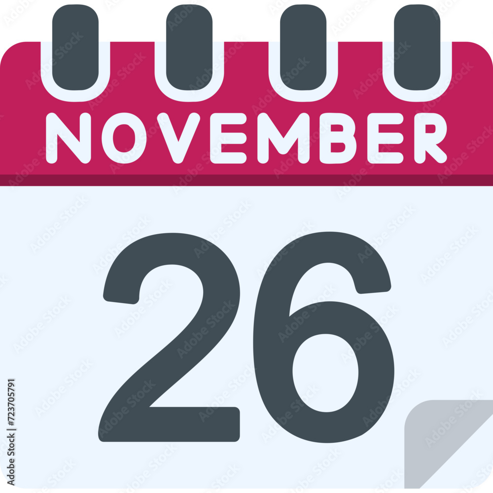 26 November Vector Icon Design 26 November Vector Icon Design