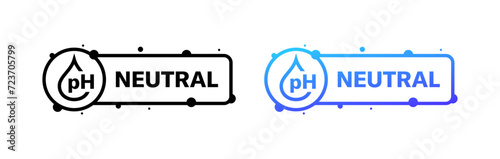 Neutral icons. Neutral ph icons. Linear and flat style. Vector icons