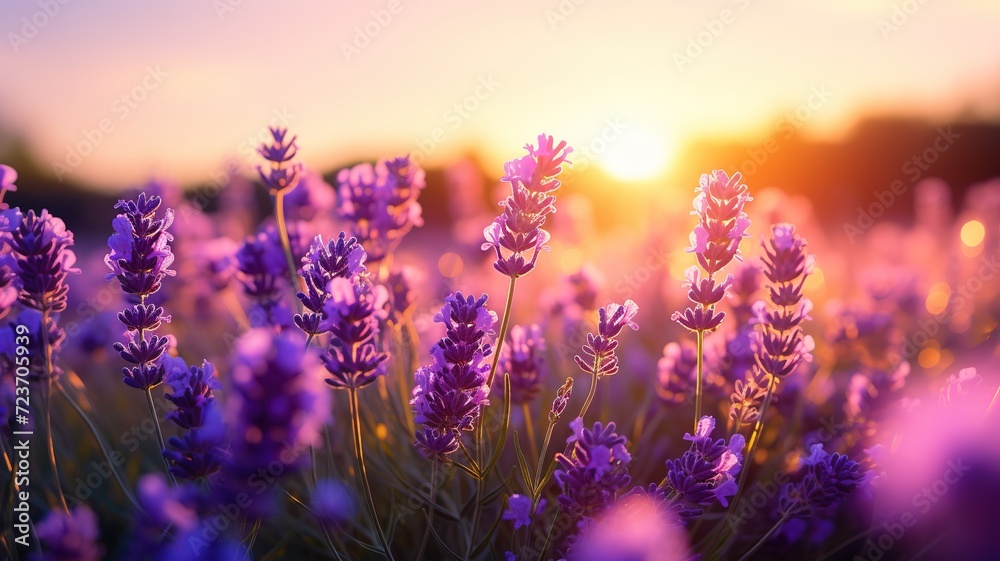 Obraz premium sunset field