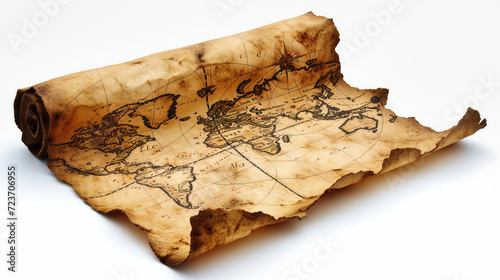 Antique map with geographic details, travel and exploration concept, old and vintage design with city and country labels