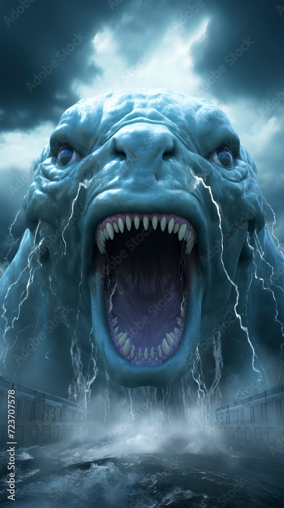 Naklejka premium Underwater Fantasy world Beauty of creatures, Underwater Beauty, Fantasy World