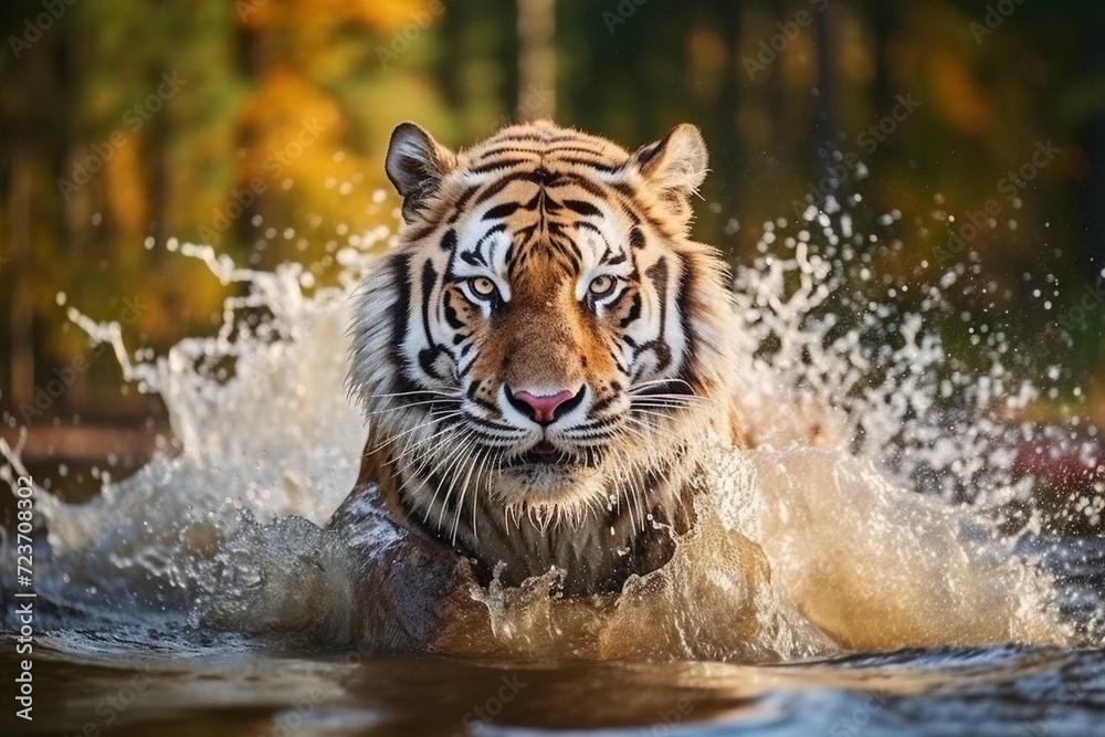 tiger in water