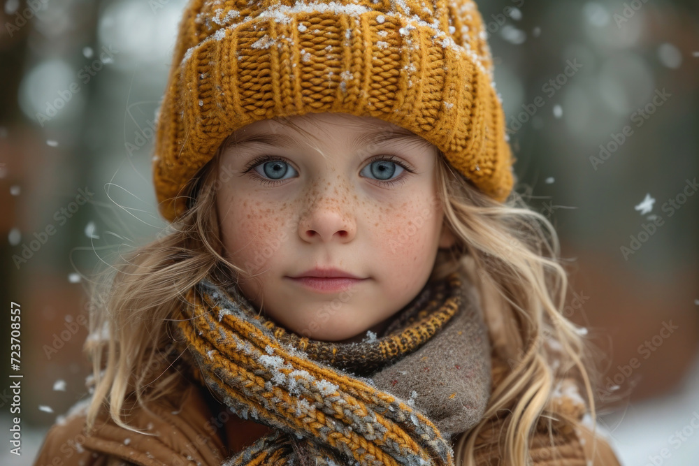 Close-up portrait of little girl