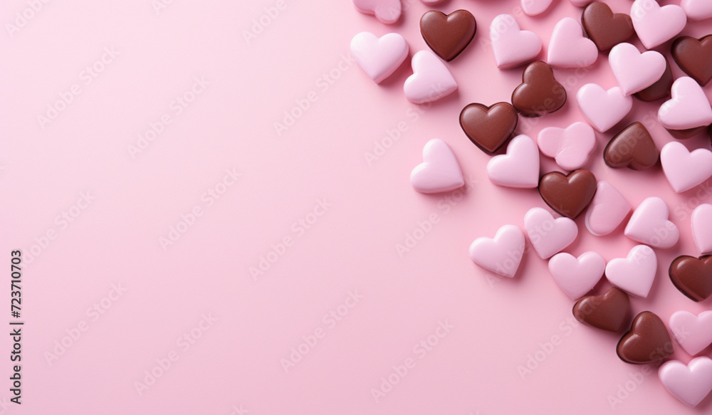 illustration valentine day chocolate pink background decoration_40