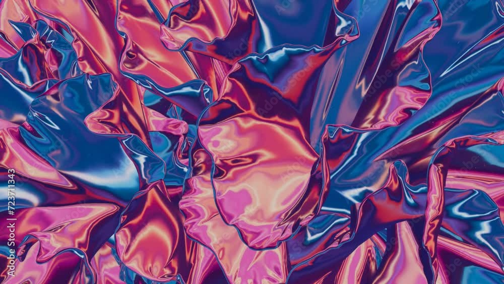 3D looped animation of an abstract background with splashes and star ...