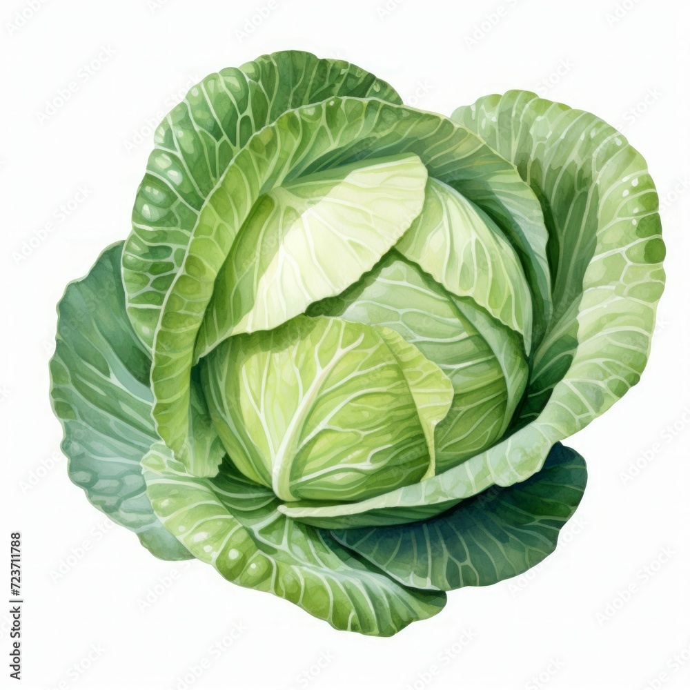 Obraz premium cabbage watercolor 