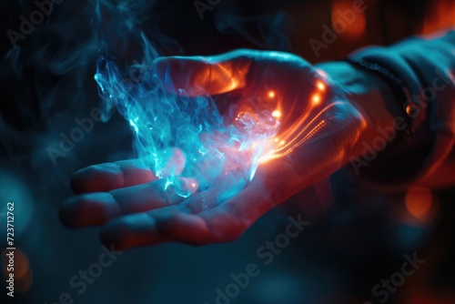 hand of life, high technology concept