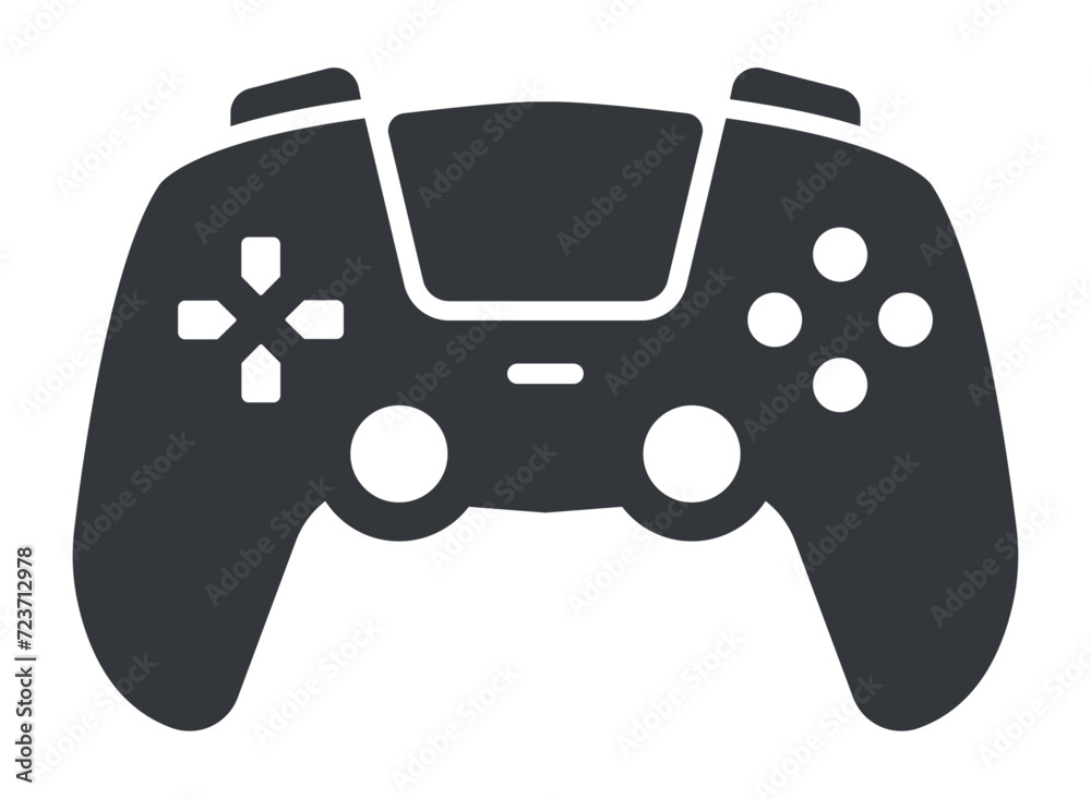 Joystick game controller vector sign. Gamepad console symbol isolated on transparent. Joystick game controller vector sign. Gamepad console symbol isolated on transparent.