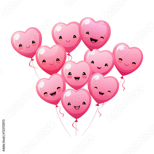 red heart balloon clipart 